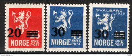 Norvegia 1927 Unif.124/26 **/MNH VF/F - Neufs