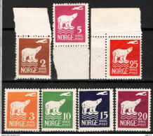 Norvegia 1925 Unif.101/07 **/MNH VF/F - Nuevos