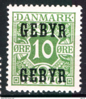 Danimarca 1923 Segnatasse Unif.19 */MH VF/F - Impuestos