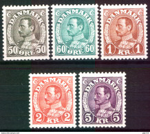 Danimarca 1934 Unif.222/26 **/MNH VF/F - Unused Stamps