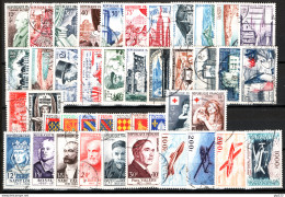 Francia 1954 Annata Completa Con Aerea / Complete Year Set With Air Mail O/Used VF/F - 1950-1959