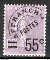 Francia 1922 Preannullati Unif.47 **/MNH VF/F - 1893-1947