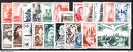 Francia 1947 Annata Complete Con Posta Aerea / Complete Year With Air Mail **/MNH VF/F - 1940-1949