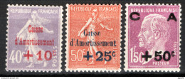 Francia 1928 Unif.249/51 */MLH VF/F - Neufs