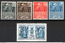 Francia 1930 Unif.270/74 */MH VF/F - Neufs