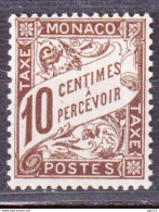 Monaco 1905 Segnatasse Unif.4 **/MNH VF - Signed Enzo Diena - Strafport