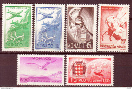 Monaco 1947 Unif. A2/7 **/MNH VF - Poste Aérienne