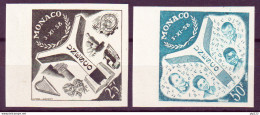 Monaco 1959 Unif.511/12 ND Prove **/MNH VF - Ongebruikt