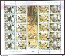 Jugoslavia 2000 Unif.2856/59 Minisheet Of 5 Strip **/MNH VF - Blocchi & Foglietti