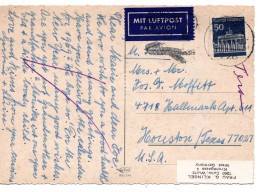 70330 - Bund - 1968 - 50Pfg Brandenburger Tor EF A LpAnsKte CALW - ... -> Houston, TX (USA) - Lettres & Documents