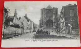 MONS  -  L'Eglise Et Le Square Sainte-Waudru - Mons