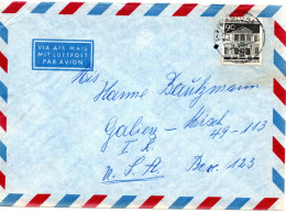 70333 - Bund - 1967 - 90Pfg Gr.Bauten EF A LpBf WUPPERTAL -> Galien, MI (USA) - Covers & Documents