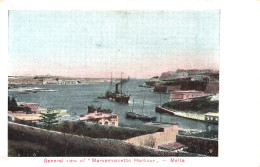 MALTA 1900 - General View Of Marsamuscetto Harbour - Malte