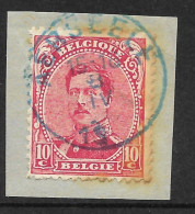 138 Sur Fragment Oblitération Fortune Bleu De Aerseele (lot 544) - 1915-1920 Albert I