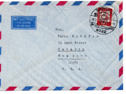 70337 - Bund - 1964 - 60Pfg Schiller EF A LpBf GRUENWALD - ... -> Batavia, NY (USA) - Storia Postale