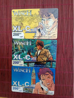 LARGO WINCH 3 PHONECARDS USED Rare - Comics