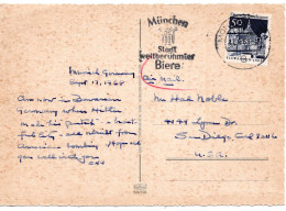 70338 - Bund - 1968 - 50Pfg Gr.Bauten EF A LpAnsKte MUENCHEN - ... -> San Diego, CA (USA) - Storia Postale