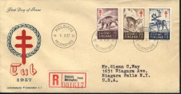 Finland FDC Sc B142-44  Fauna - Storia Postale