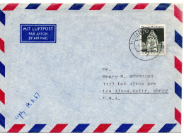 70346 - Bund - 1967 - 70Pfg Gr.Bauten A LpBf HAMBURG -> Los Altos, CA (USA) - Covers & Documents