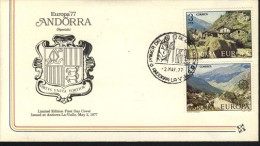 Spanish Andorra FDC Sc 98-99 EUROPA - Lettres & Documents