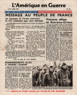 L AMERIQUE EN GUERRE 26 AVRIL 1944 PROPAGANDE ALLIEE TRACT GUERRE 1939 1945 - 1939-45