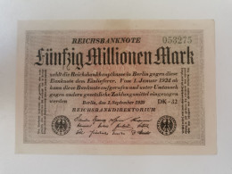 Billet Allemagne, 50000000 Marks 1923 - 50 Miljoen Mark