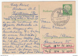 Ingelheim Am Rhein Special Pmk On Postal Stationery Postkarte Travelled 1957 B181215 - Postales - Usados
