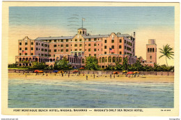 Bahamas, Nassau Fort Montague Beach Hotel Old Postcard Travelled 1949 B180320 - Bahamas