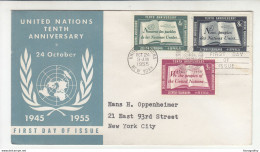 United Nations Tenth Anniversary 1955  FDC B210820 - FDC