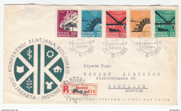 Indonesia Industry FDC 1959 Travelled Registered Bandung To Austria B171130 - Indonésie