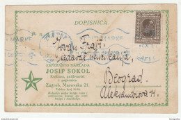 FOUR Yugoslavia Kingdom Josip Sokol Esperanto Company Postcards Posted 1925 Zagreb To Beograd B210820 - Esperanto