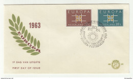 Netherlands 1963 Europa CEPT FDC 210201 - 1963