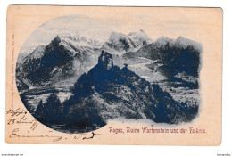 Ragaz, Ruine Wartenstein Und Der Falknis Old Postcard Not Posted B210112 - Stein