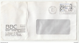 Andorre Slogan Postmark On BBC Company Letter Cover Posted 1981 B200120 - Cartas & Documentos