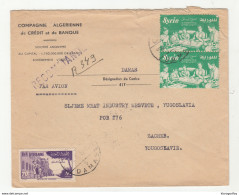 Compagnie Algerienne De Crédit Et De Banque Company Letter Cover Posted 1958 Damas To Zagreb B200120 - Siria