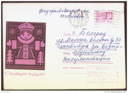 USSR New Year Special Illustrated Postal Stationery Letter Travelled 1962 To Beograd Bb161026 - 1960-69