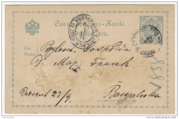 K.u.k. Bosnia Postal Stationery Postcard Tavelled 190? Train Postmark Sarajevo-B. Brod Bb160225 - Bosnien-Herzegowina