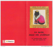 Austria 2001 Cat - Manfred Deix - First Day Cancel In Post Folder Bb160111 - Chats Domestiques