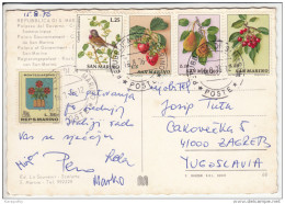 San Marino Stamps On 5 Travelled Postcards 1966-1973 16IXB20 - Cartas & Documentos