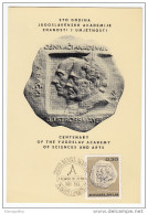 Yugoslavia Centenary Of The Yugoslav Academy Of Sciences And Arts MC 1966 Bb151217 - Cartes-maximum