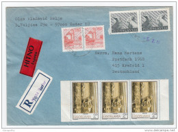 Yugoslavia Multifranked Registered Express Letter Cover Travelled 1980 Zadar To Krefeld Bb151217 - Lettres & Documents