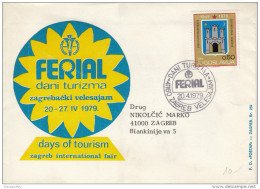 Ferial Days Of Tourism Zagreb International Fair Illustrated Special Letter Cover & Postmark 1979 Bb161011 - Covers & Documents