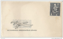 Herzegovina Uprising, Luka Vukalovic Illustrated Special Letter Cover 1961 Bb161011 - Covers & Documents