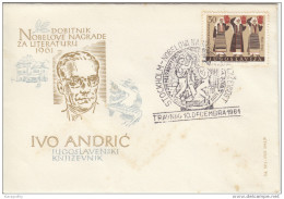 Yugoslavia Ivo Andric Nobel Prize For Literature Laureate FDC 1971 Bb161011 - Prix Nobel