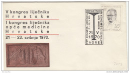 5th Congress Of Croatian Doctors Illustrated Special Letter Cover & Postmark 1970 Bb161011 - Storia Postale