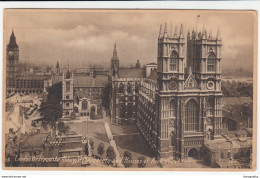 London Westminster Abbey Old Postcard Travelled 1938 To Zagreb Empire Exhibition Glasgow Slogan Postmark B170125 - Westminster Abbey