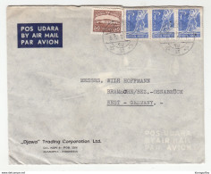 Djawa Trading Corporation, Djakarta 2 Air Mail Letter Covers Potsted 1953/57 To Germany B200110 - Indonésie