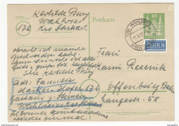 Germany Postal Stationery Postcard Posted 1951 Wahlwies - Berlin Notopfer Stamp B191114 - Postales - Usados