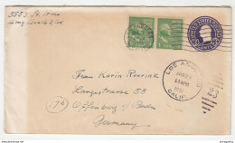 US, Postal Stationery Letter Cover Travelled 1951 Los Angeles Pmk B190401 - 1941-60