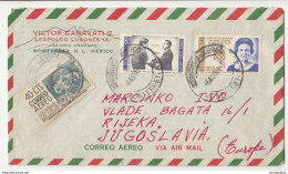 Victor Canavati, Monterey Company Air Mail Letter Cover Travelled 1964 To Yugoslavia B190401 - Mexico